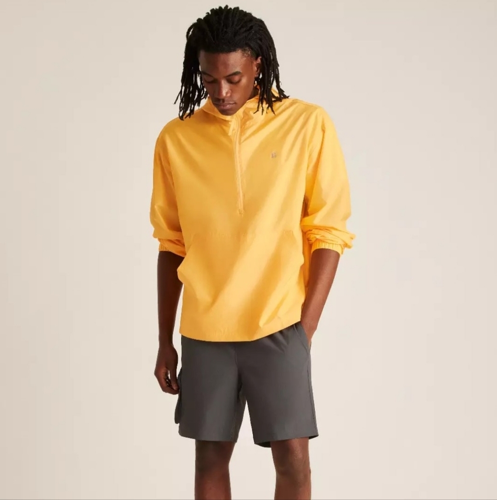 Bonobos Fielder 1/2 Zip Anorak Water Creatures Jacket Pocket Hood Large NWT